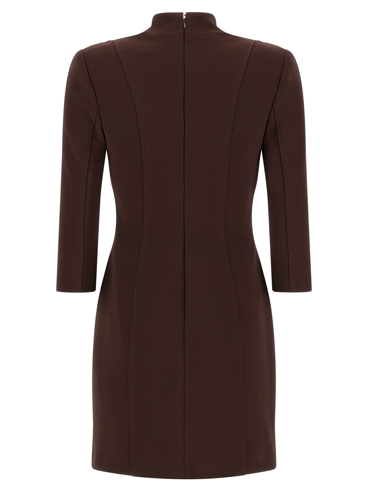 Elisabetta Franchi Brown Polyester Short Dress