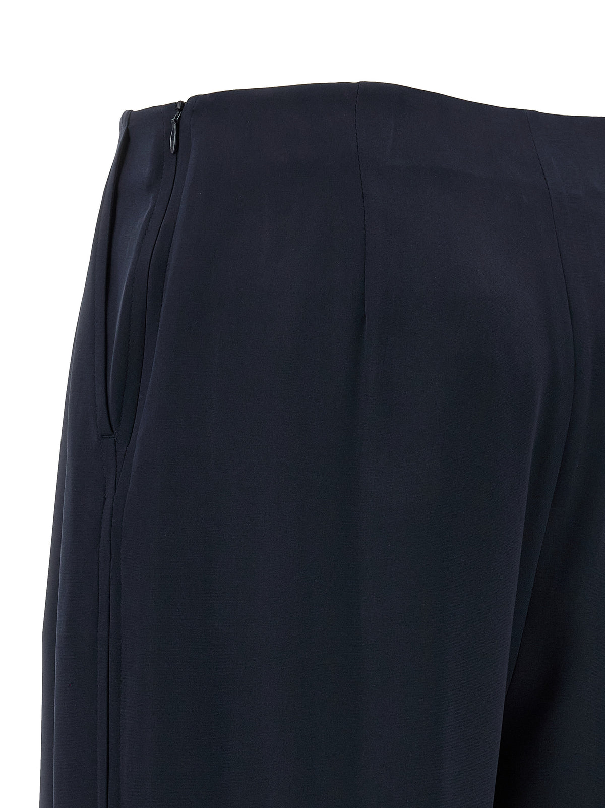 Max Mara Mxppalude Blue Silk Casual Pants