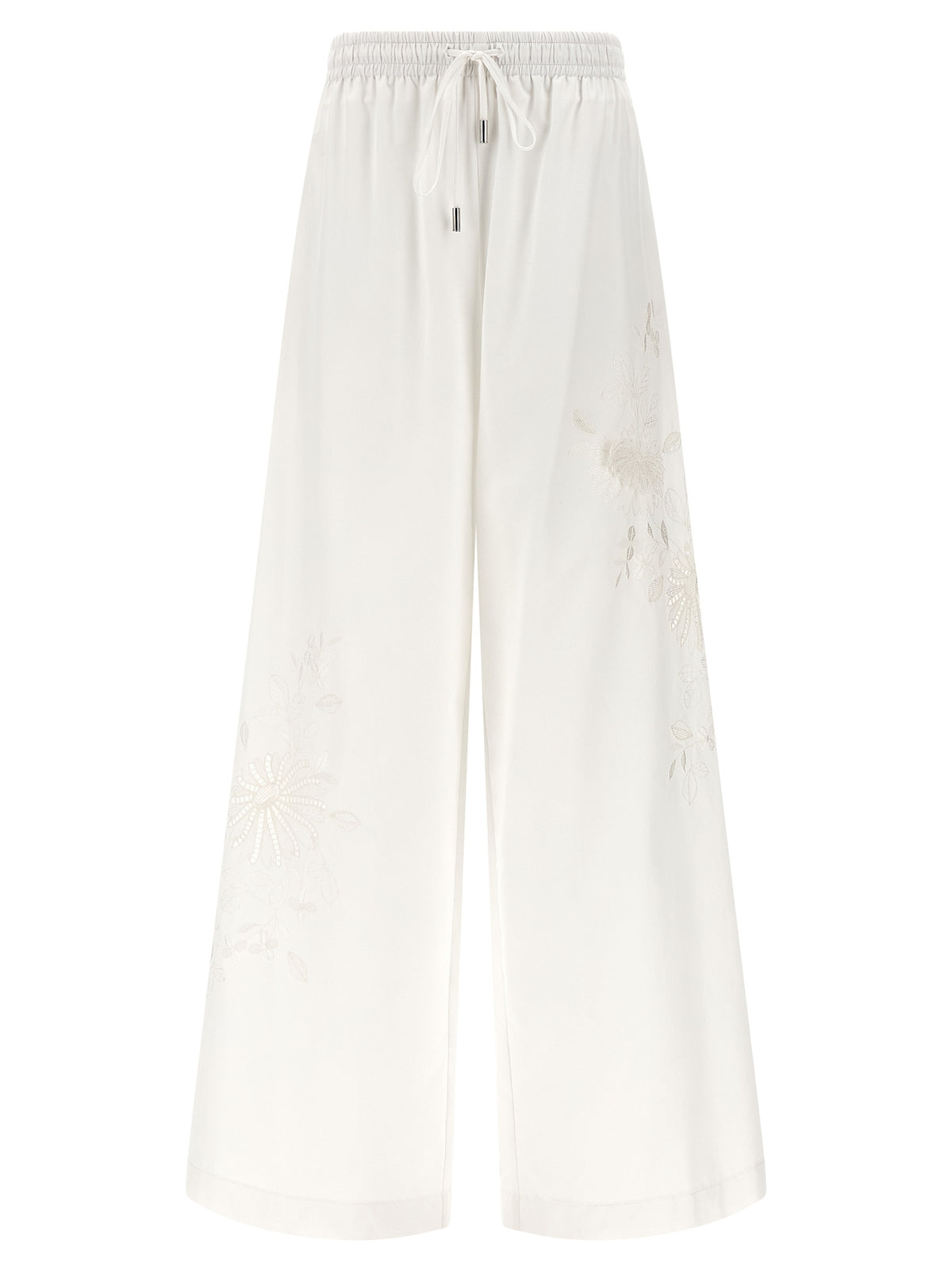 Ermanno Scervino White Cotton Casual Pants for Women