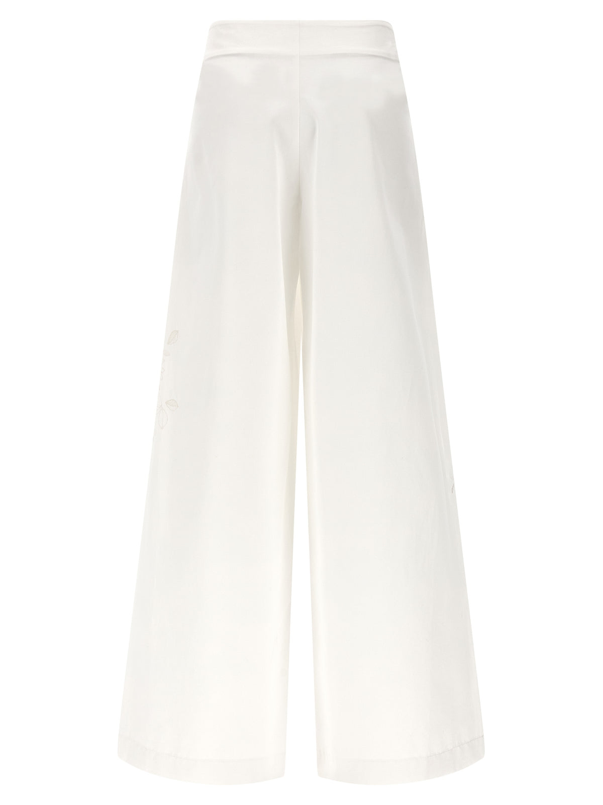 Ermanno Scervino White Cotton Casual Pants for Women