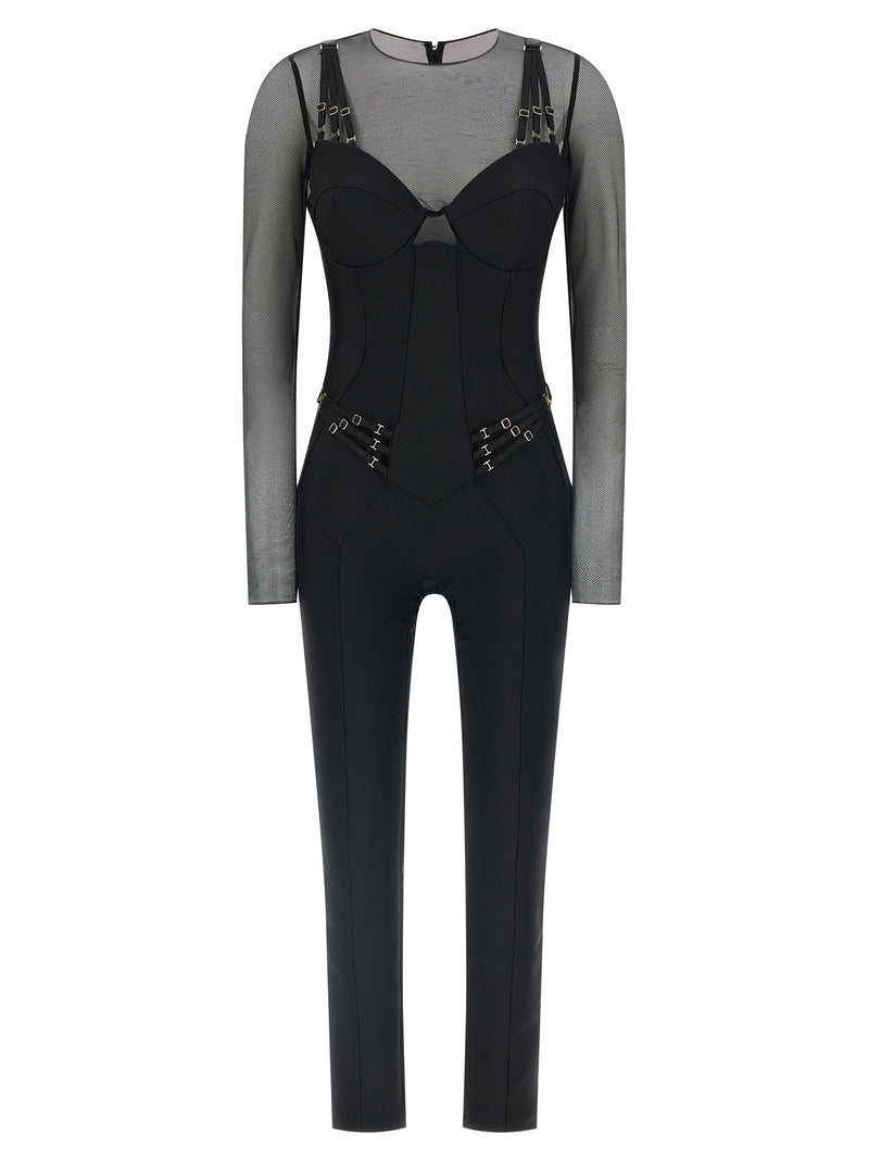 Elisabetta Franchi Black Polyamide Jumpsuit