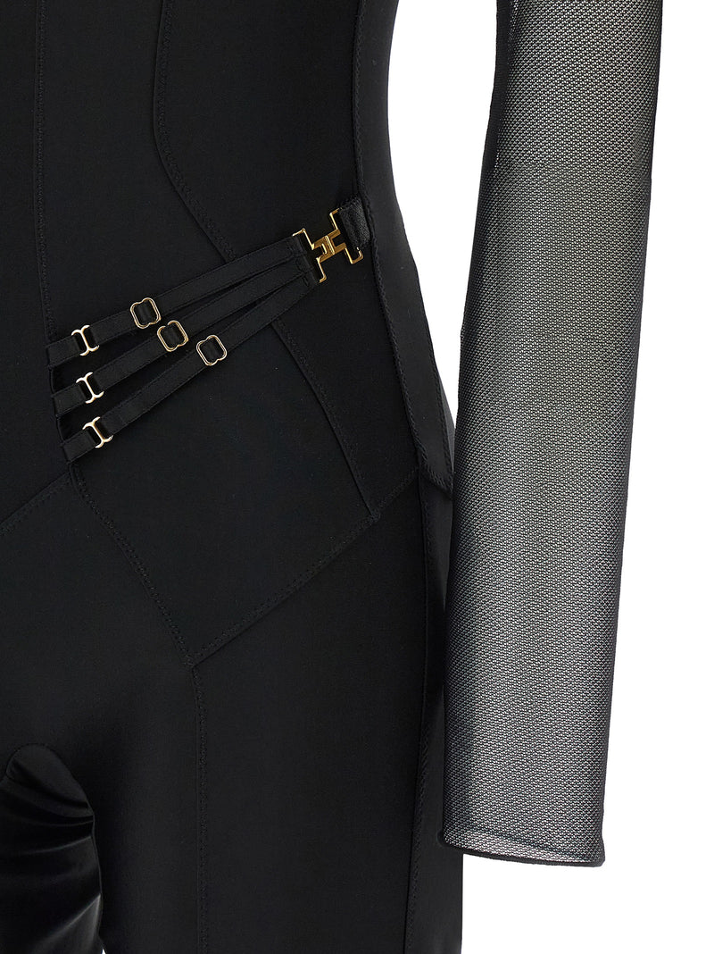 Elisabetta Franchi Black Polyamide Jumpsuit