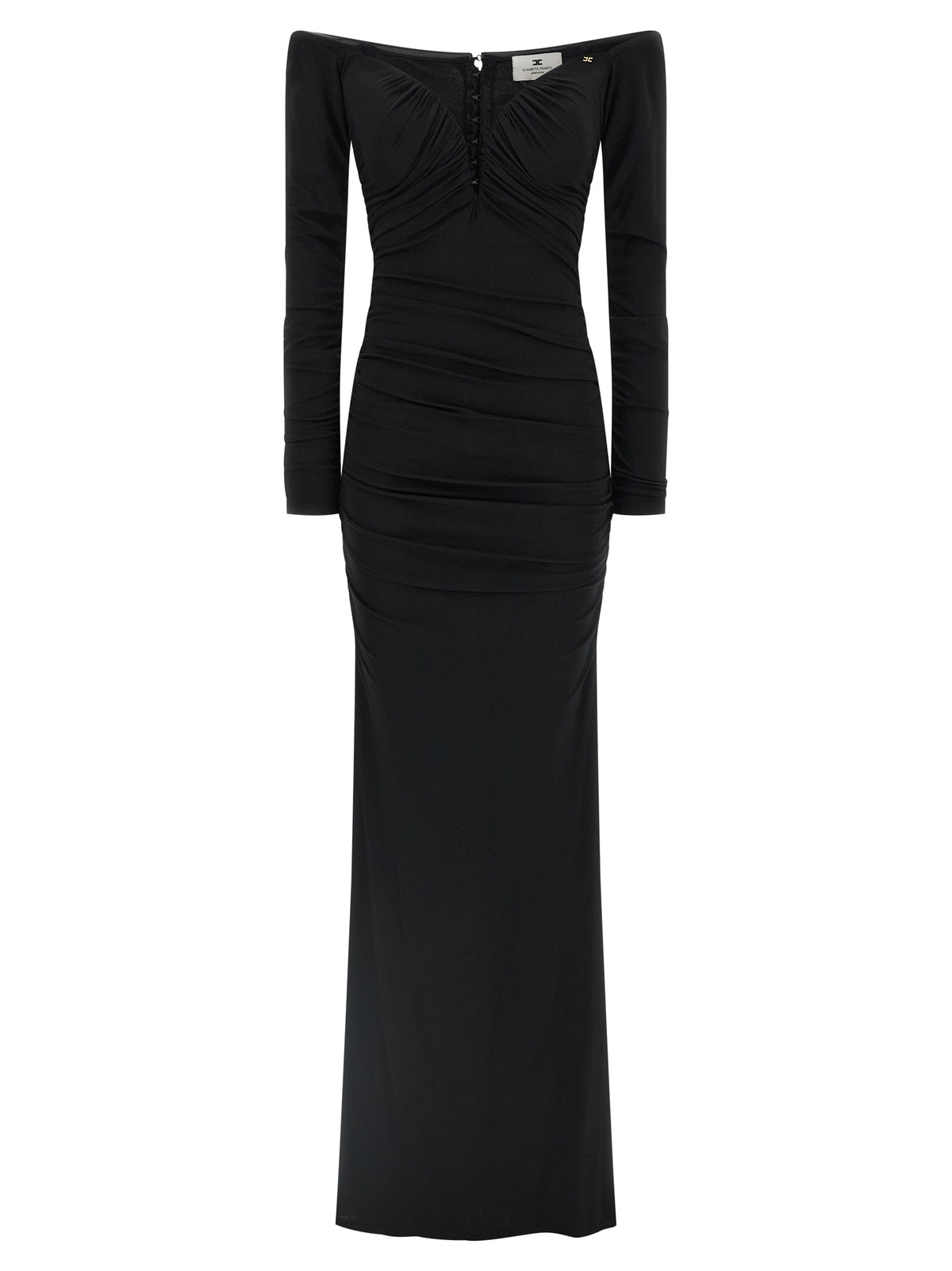 Elisabetta Franchi Black Viscose Long Dress