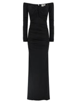 Elisabetta Franchi Black Viscose Long Dress