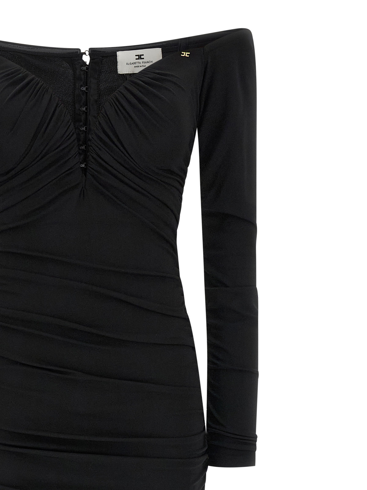 Elisabetta Franchi Black Viscose Long Dress