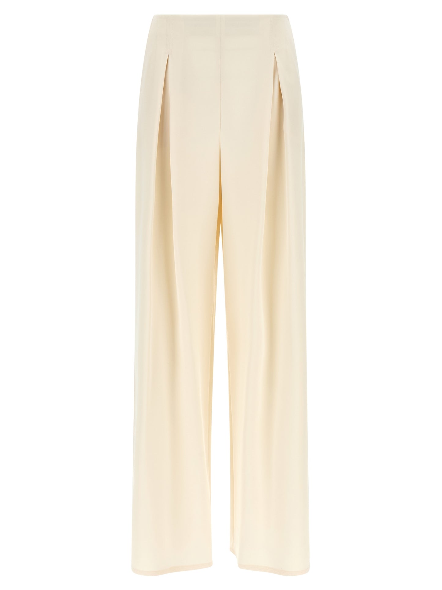 Max Mara White Silk Casual Pants