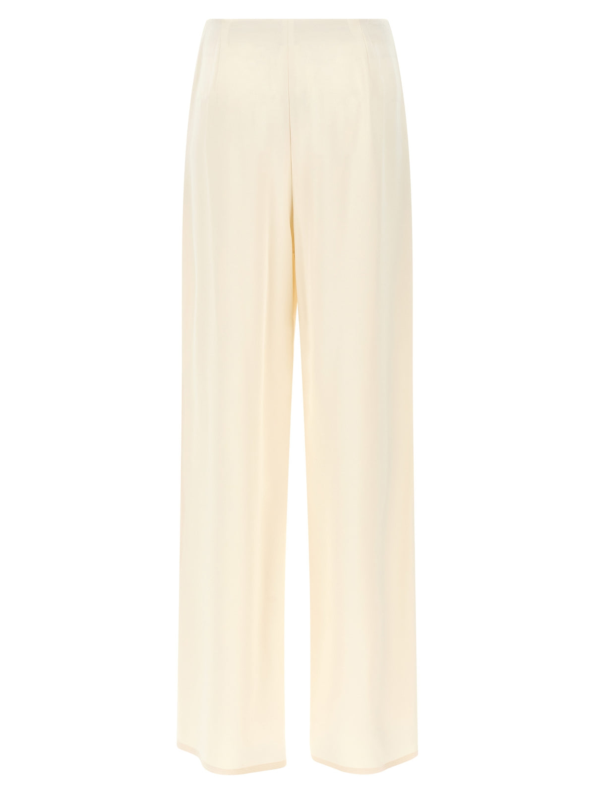 Pantalon décontracté en soie blanche Max Mara