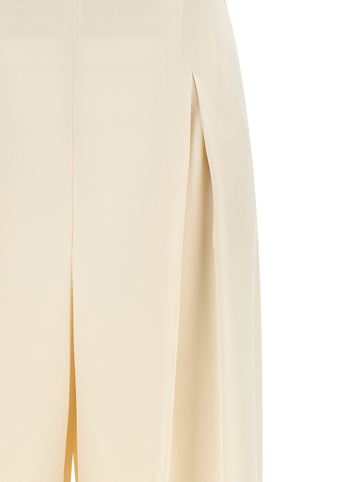 Pantalon décontracté en soie blanche Max Mara