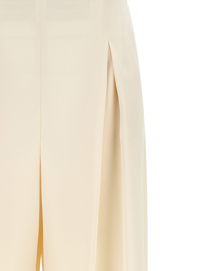Pantalon décontracté en soie blanche Max Mara