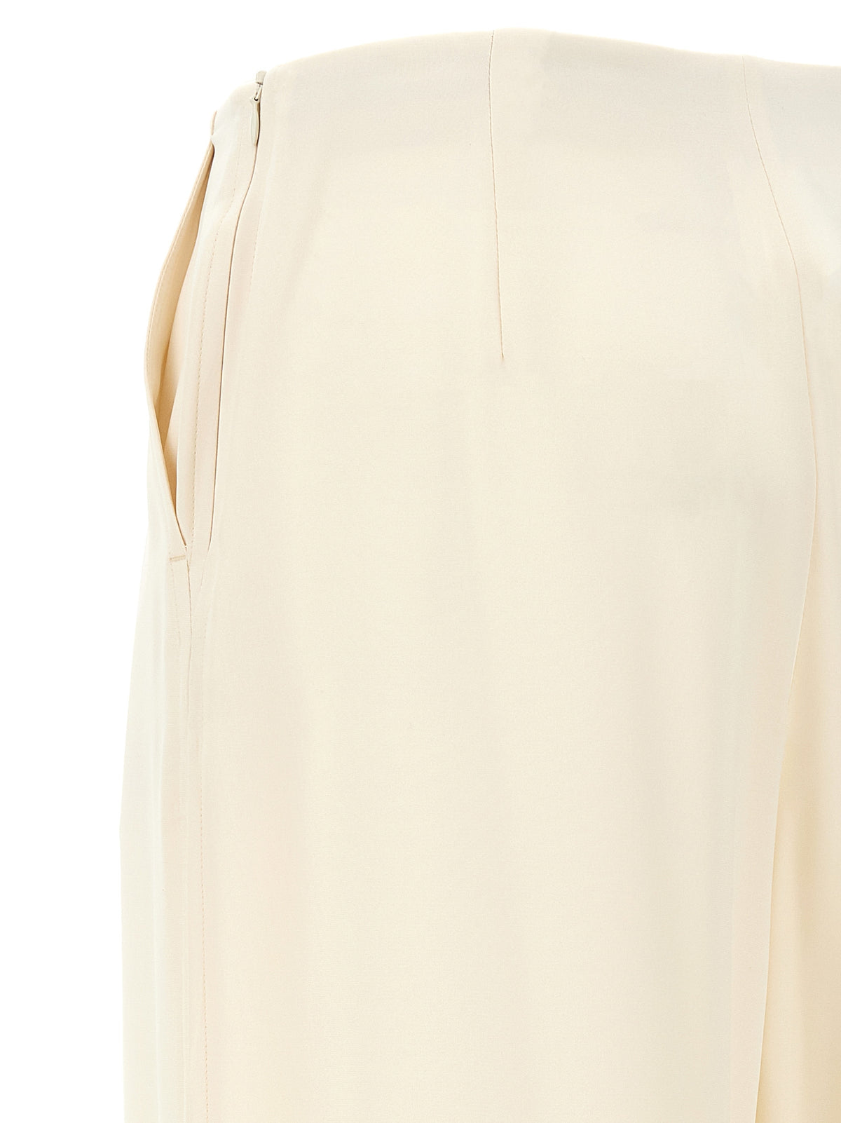Pantalon décontracté en soie blanche Max Mara