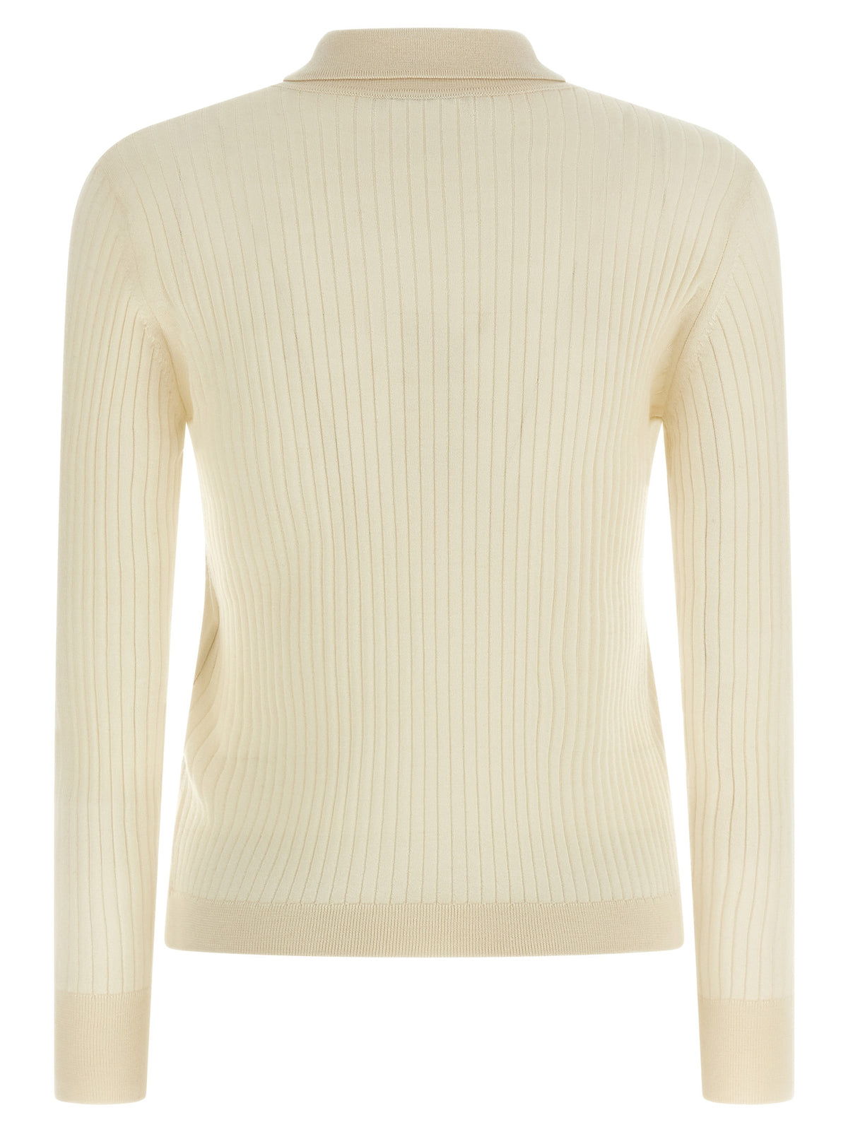 Max Mara MxpGitano White Cashmere Polo Shirt