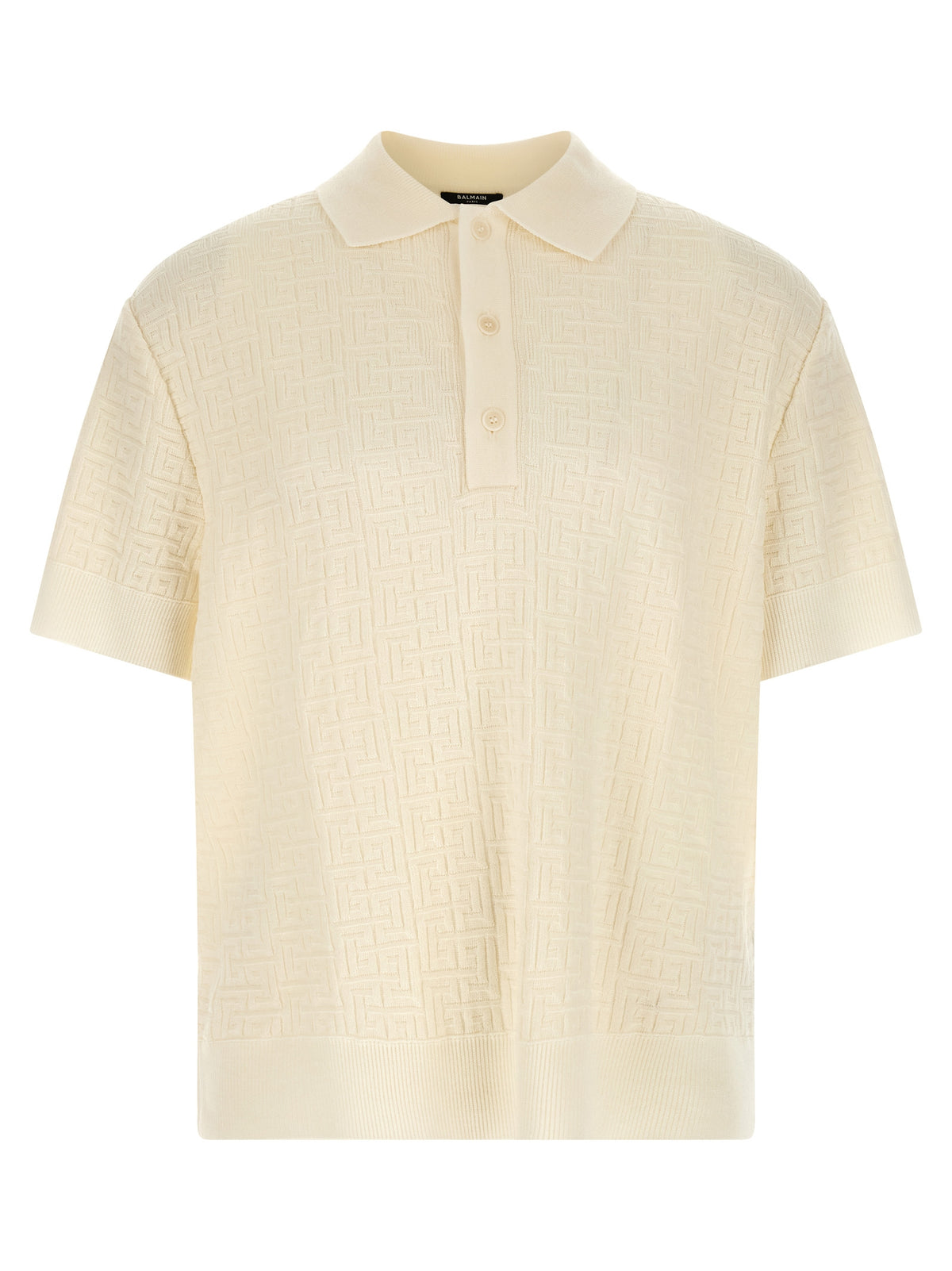 Polo Balmain en Laine Blanche