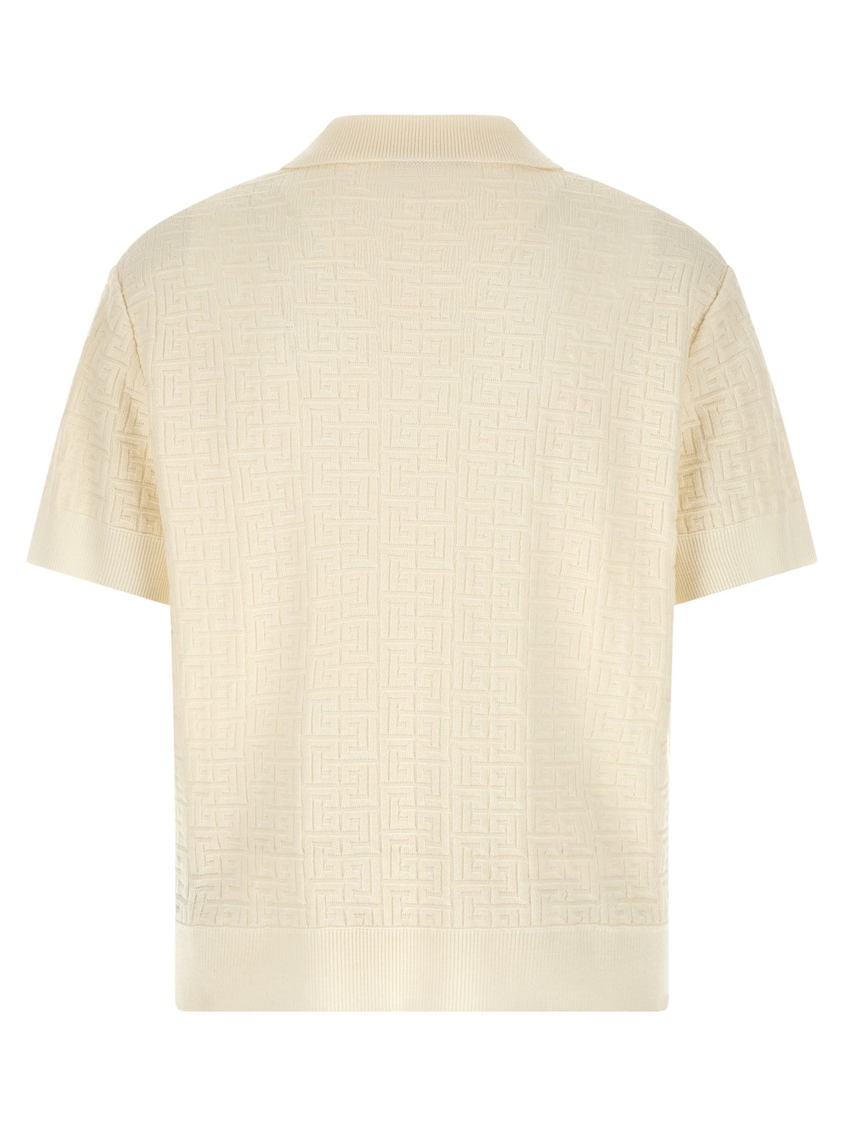 Polo Balmain en Laine Blanche