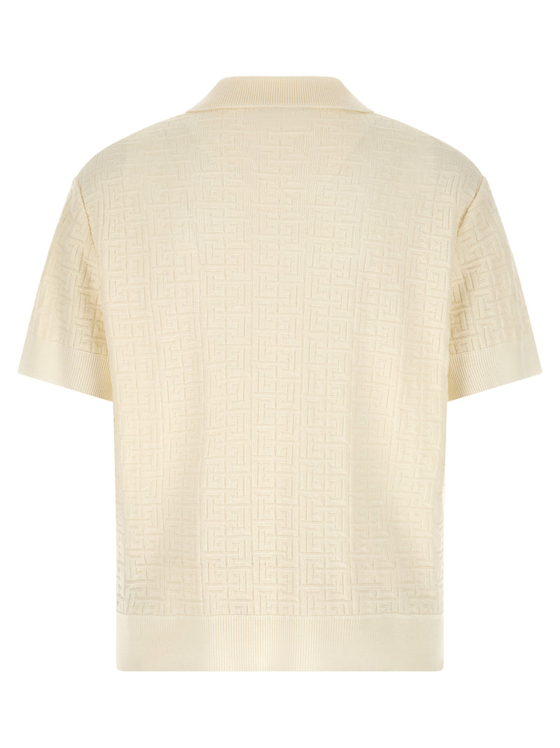 Polo Balmain en Laine Blanche