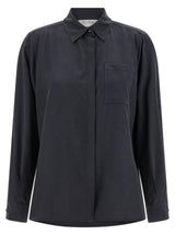 Max Mara MxmSiamese Gray Silk Blouse