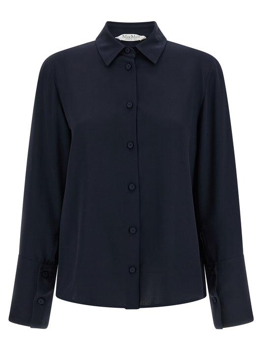 Chemisier en soie bleu Max Mara