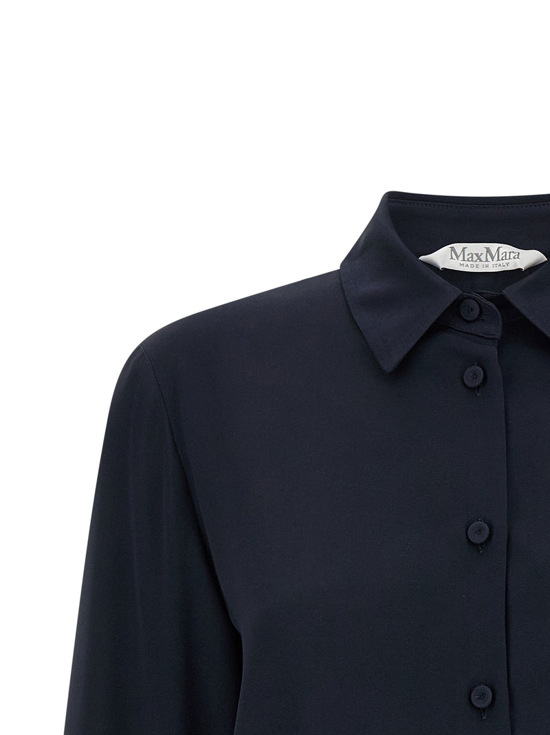 Chemisier en soie bleu Max Mara