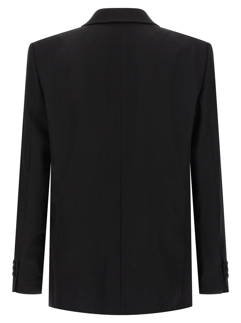 Balmain Black Virgin Wool Blazer for Men