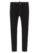 Jean droit en coton noir Dsquared²