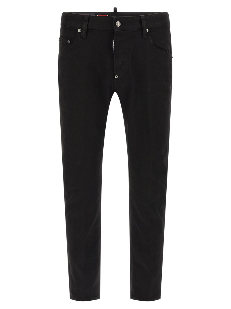 Jean droit en coton noir Dsquared²