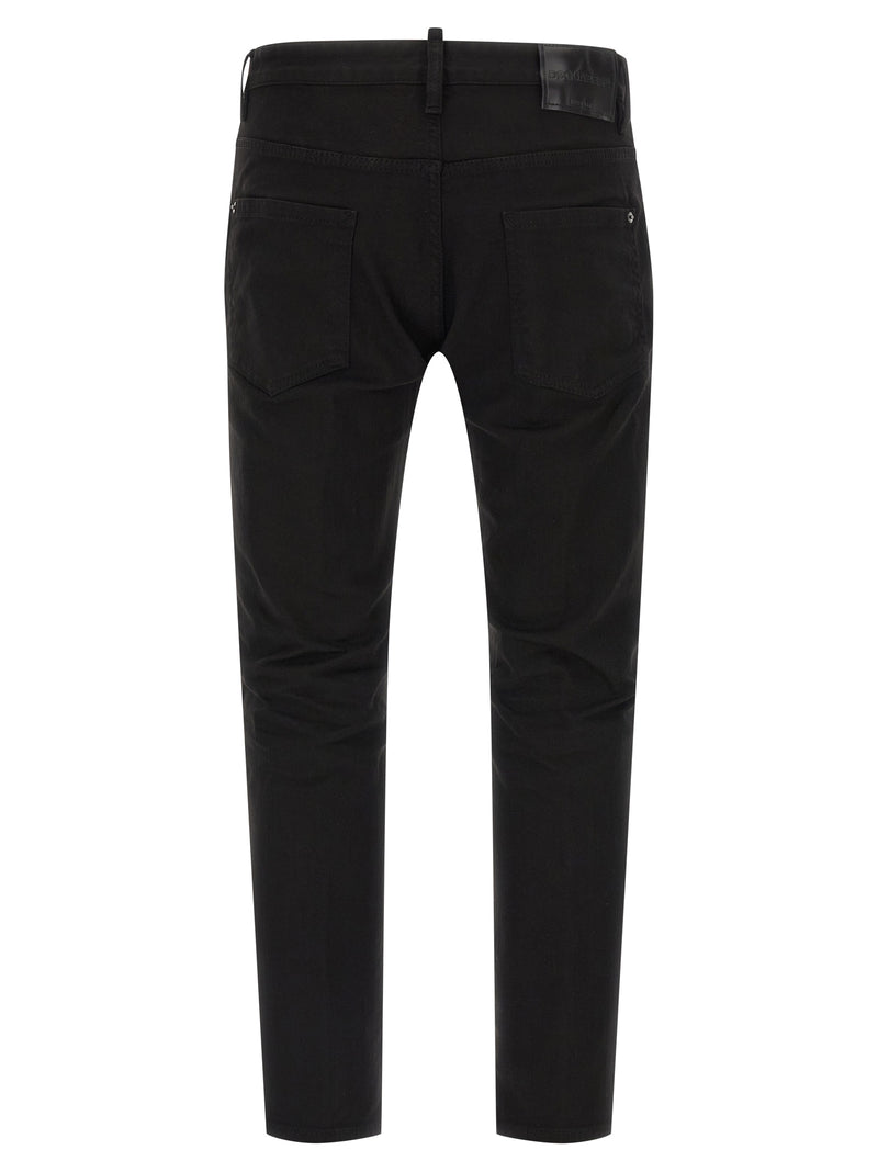 Jean droit en coton noir Dsquared²