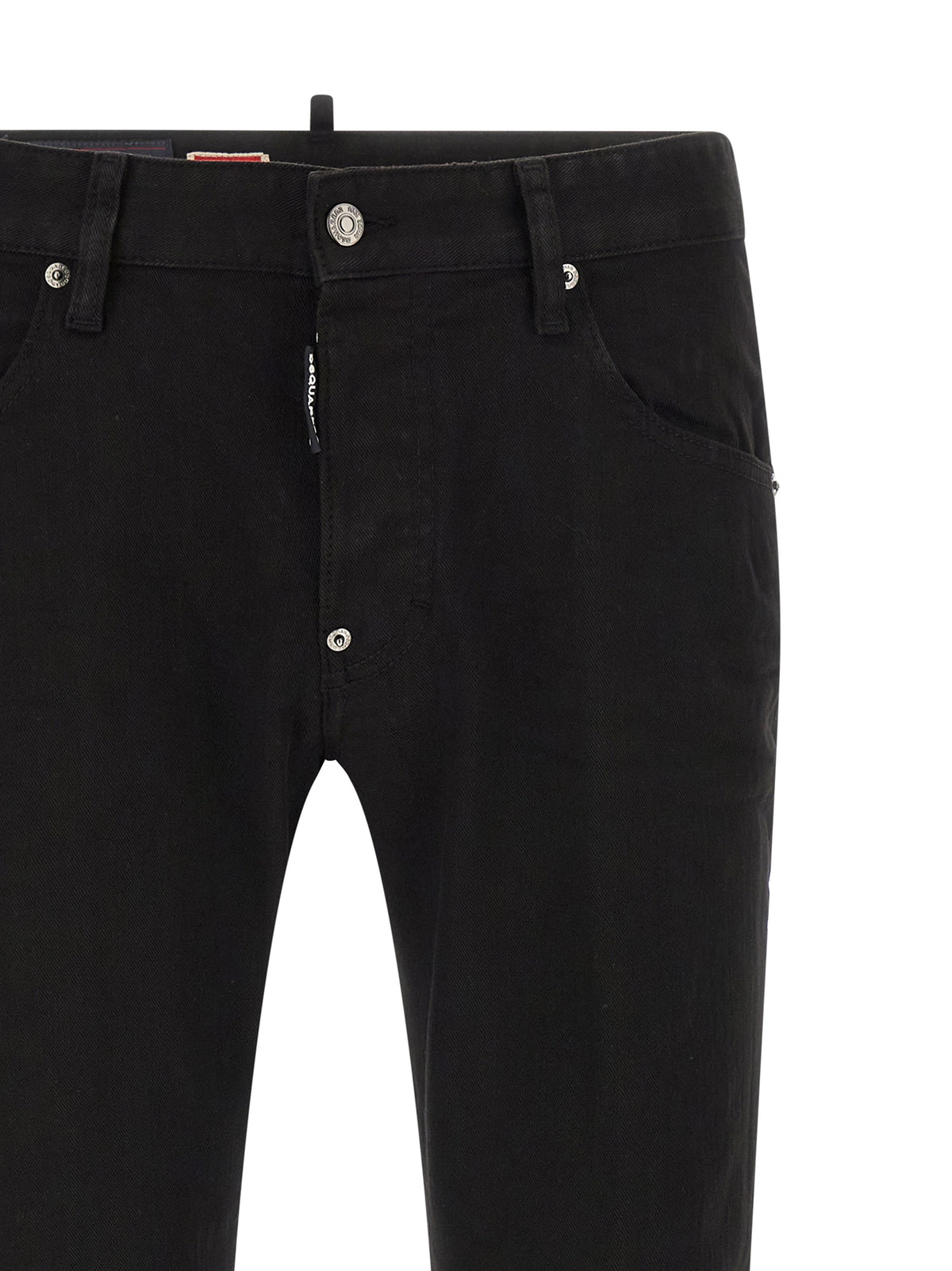 Jean droit en coton noir Dsquared²