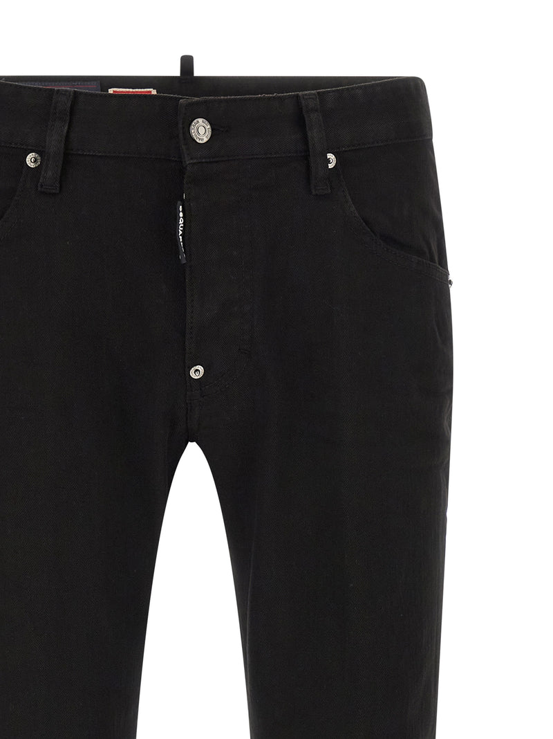 Jean droit en coton noir Dsquared²