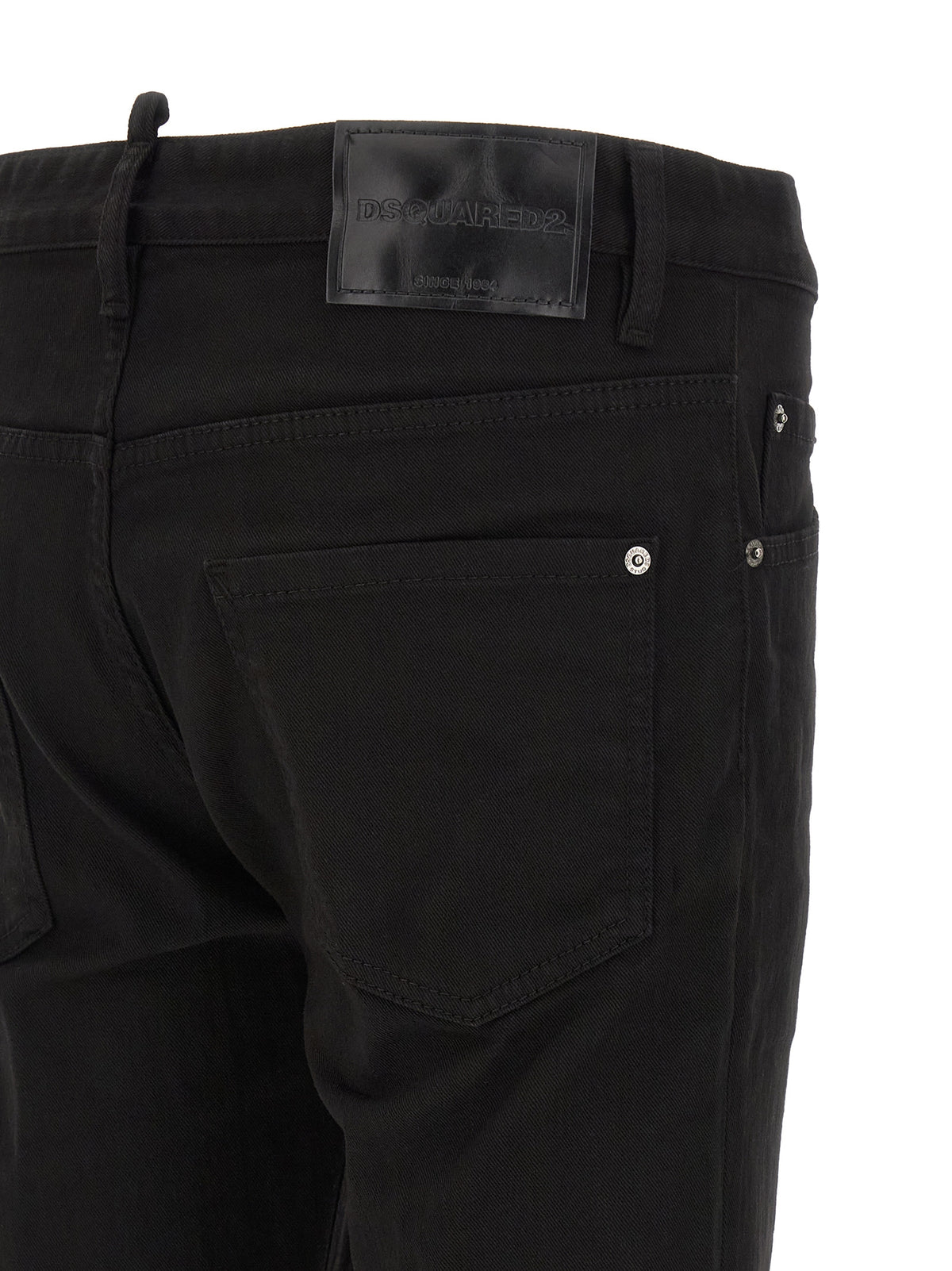 Jean droit en coton noir Dsquared²