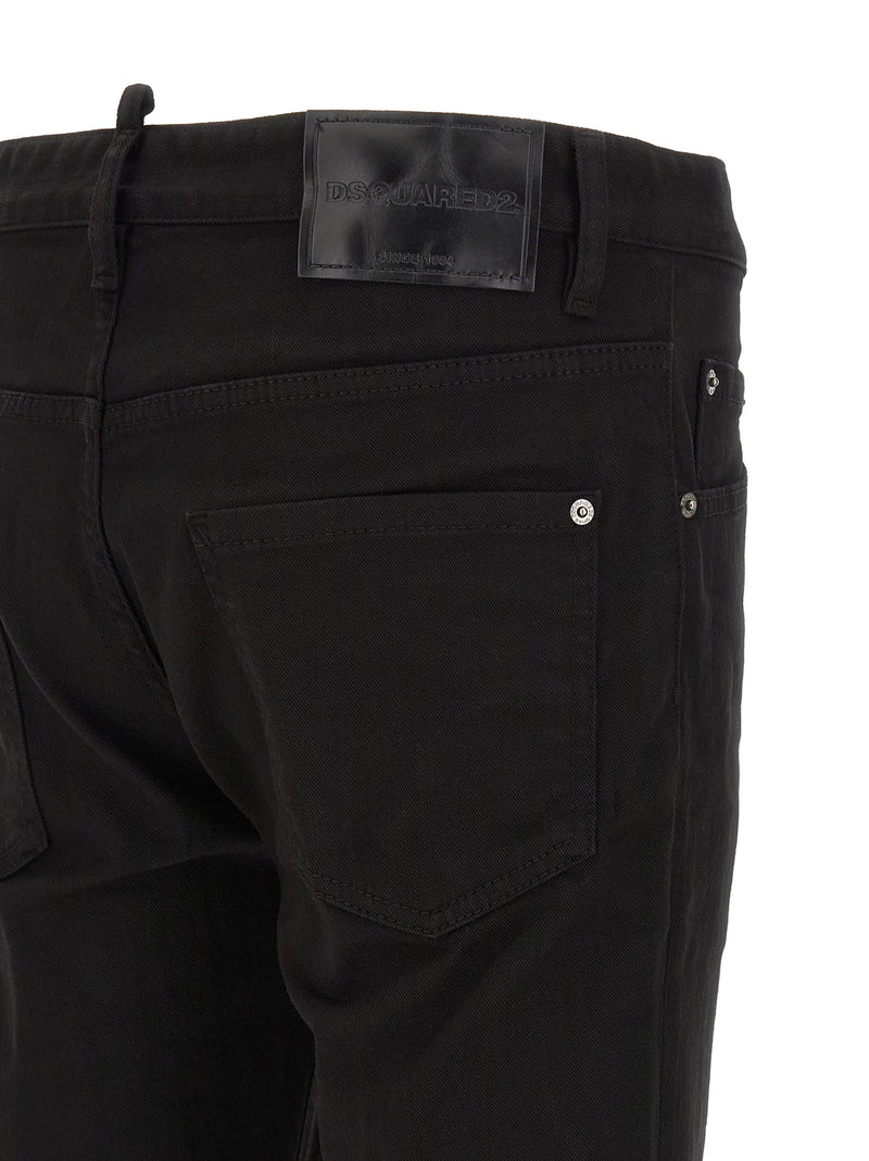 Jean droit en coton noir Dsquared²