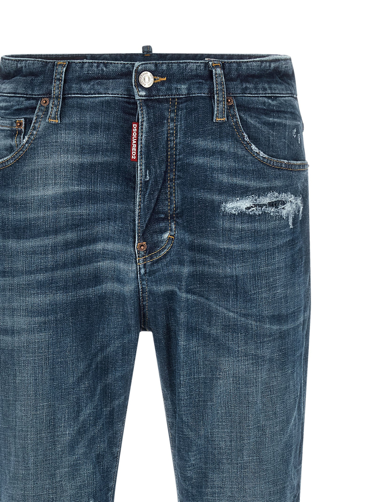 Jean droit en coton bleu Dsquared²
