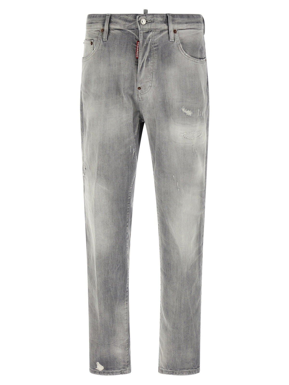 Jeans Dsquared² gris en coton à coupe droite