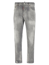 Jeans Dsquared² gris en coton à coupe droite