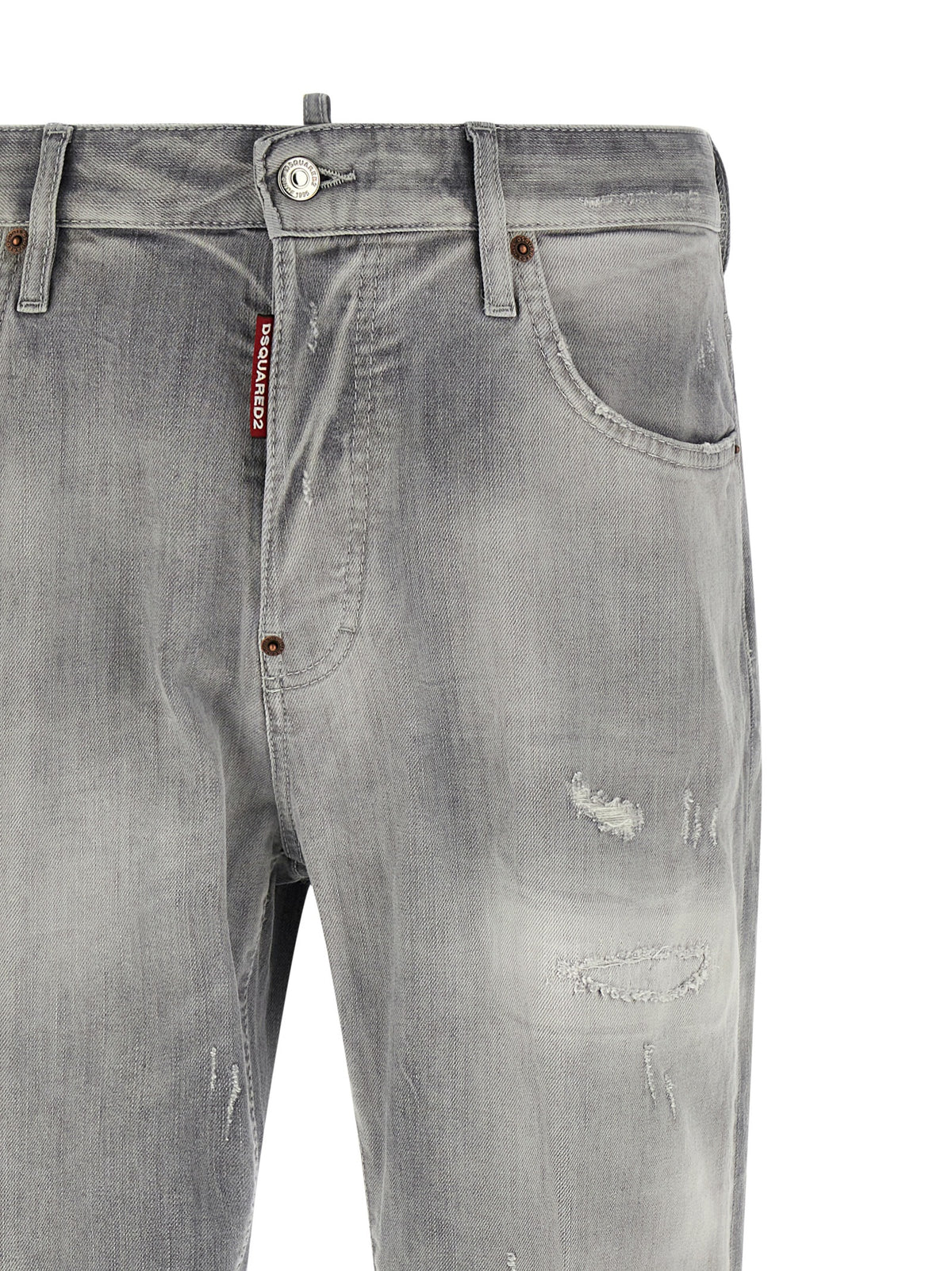 Jeans Dsquared² gris en coton à coupe droite