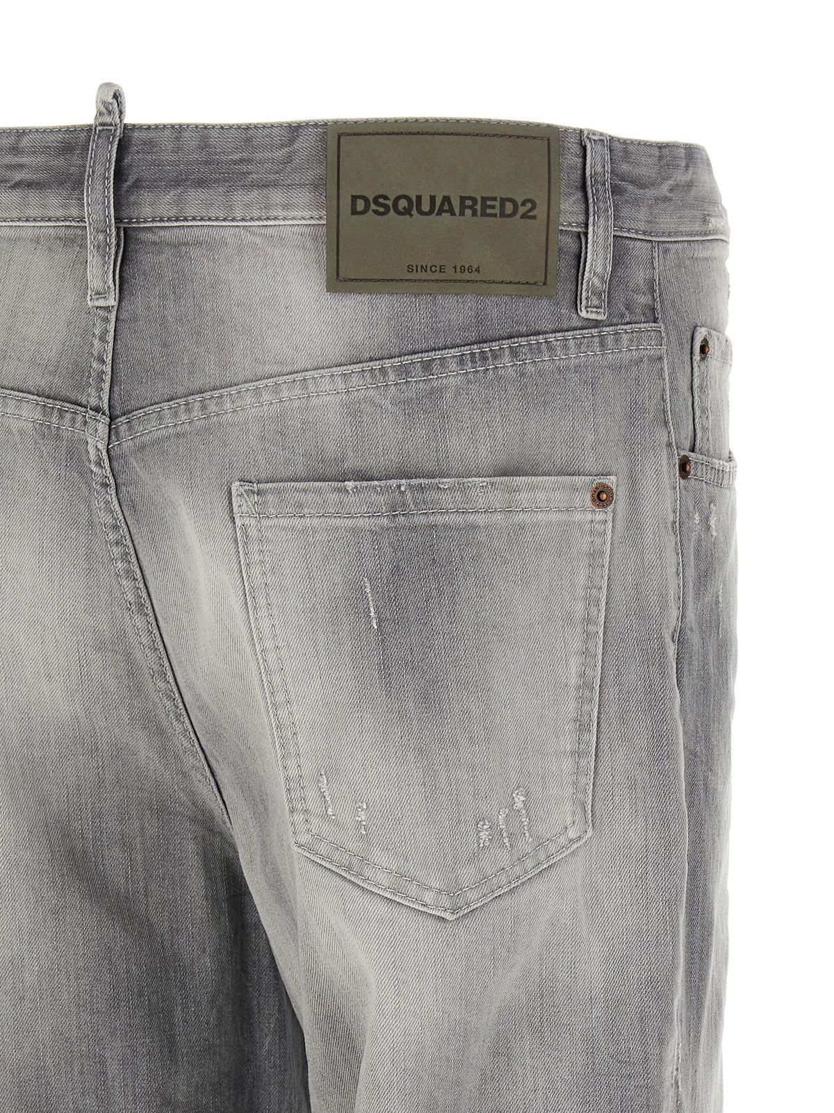 Jeans Dsquared² gris en coton à coupe droite