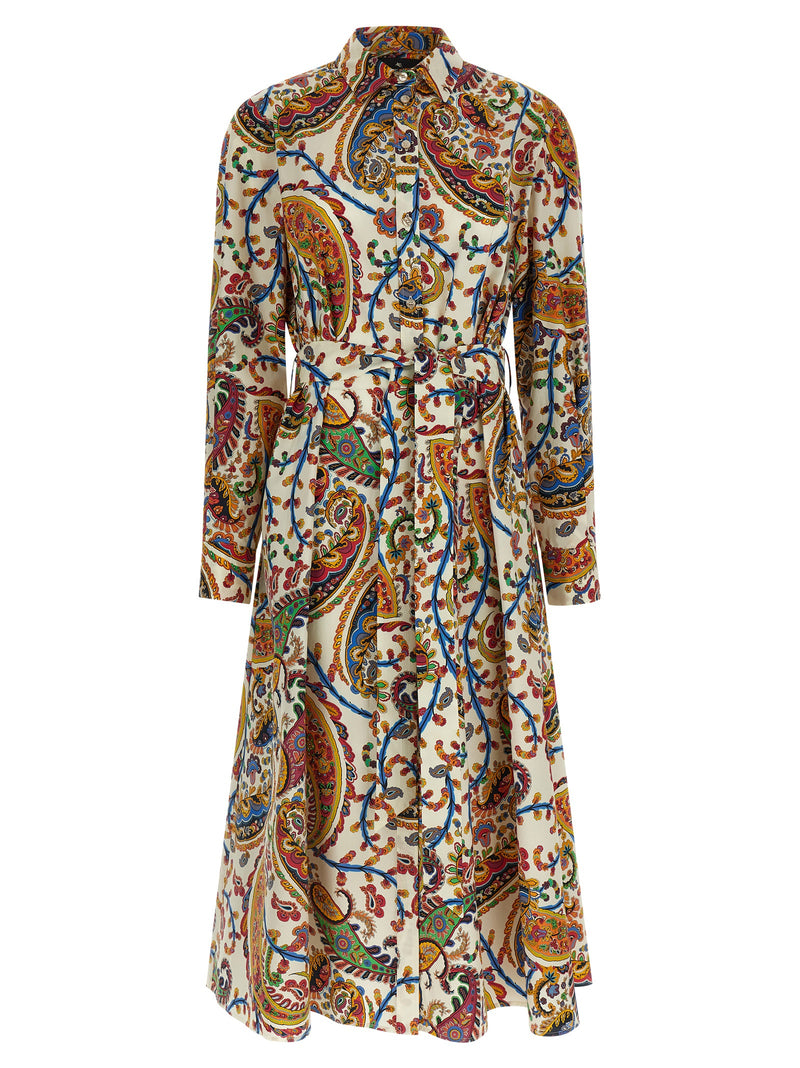 Etro Multicolor Cotton Midi Dress