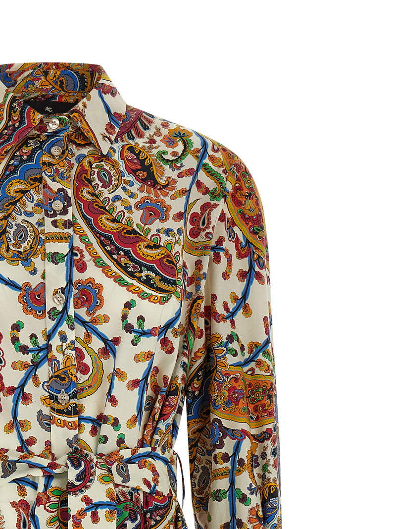 Etro Multicolor Cotton Midi Dress