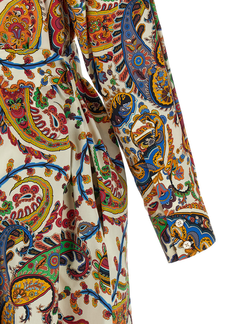 Etro Multicolor Cotton Midi Dress