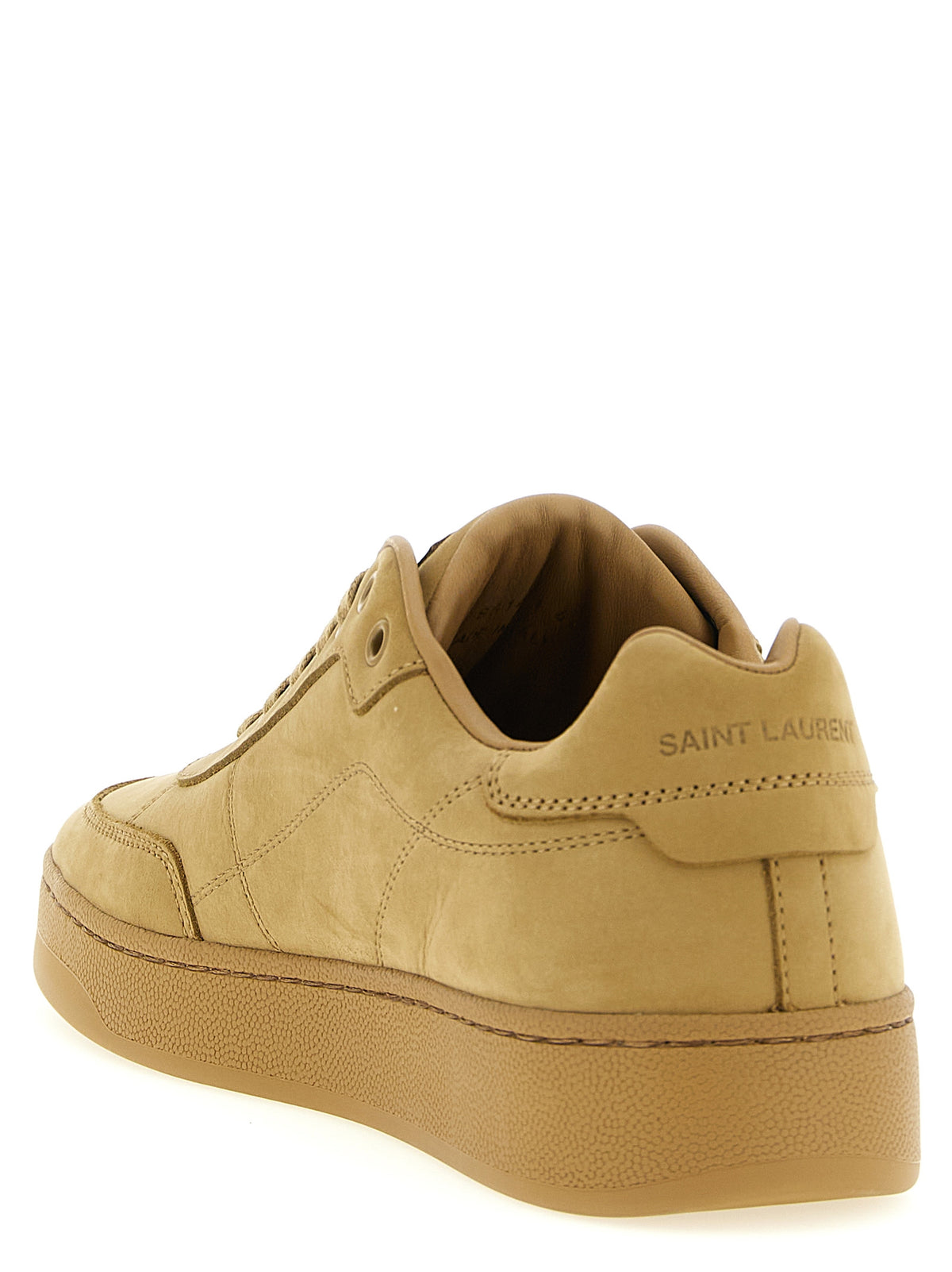 Baskets Saint Laurent en cuir de veau beige