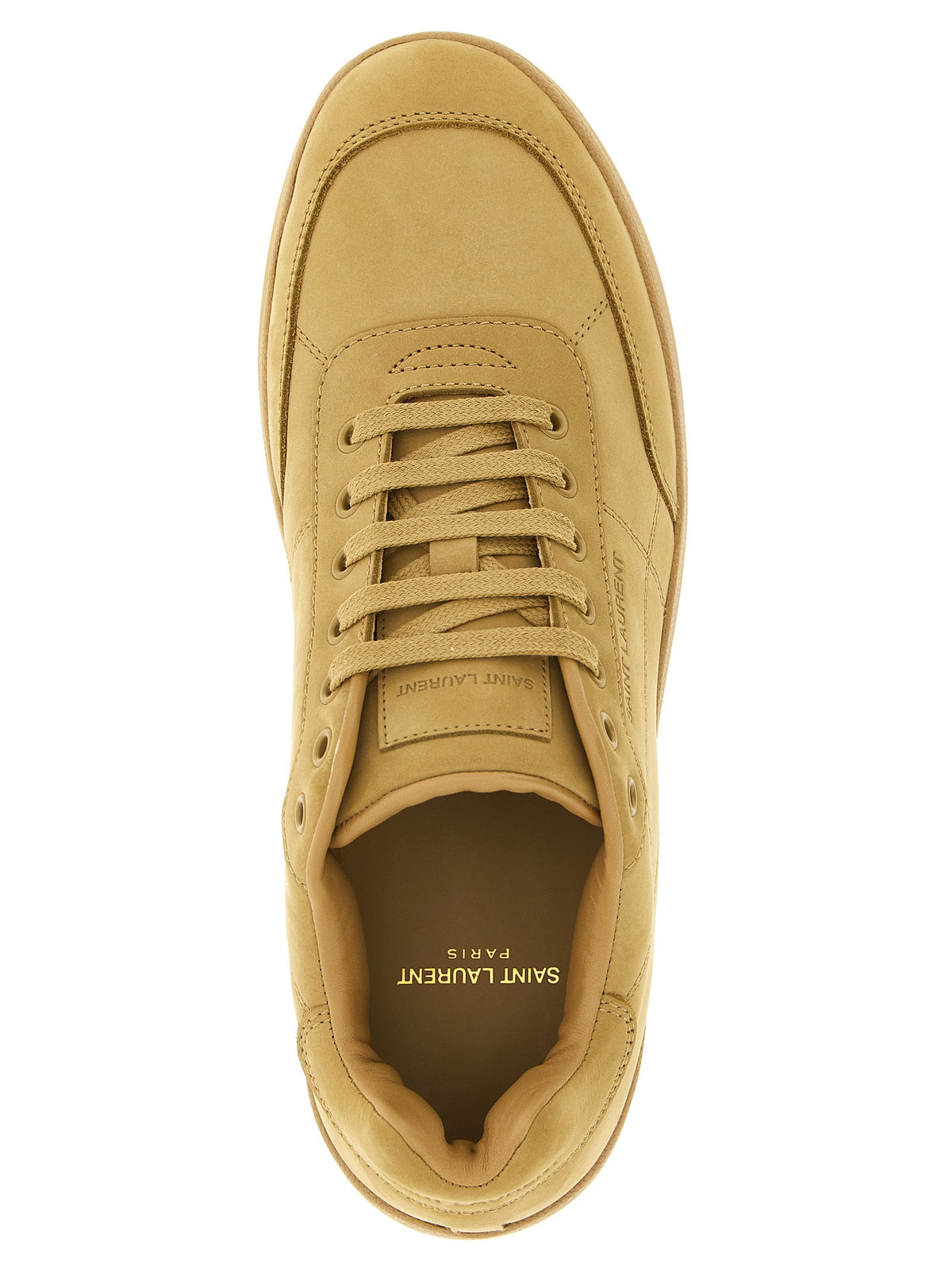Baskets Saint Laurent en cuir de veau beige