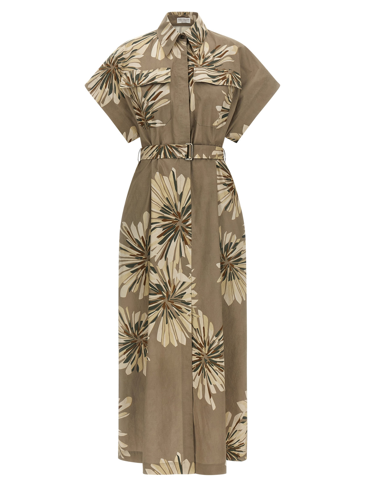 Brunello Cucinelli Bicolor Cotton Long Dress