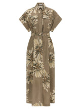 Brunello Cucinelli Bicolor Cotton Long Dress