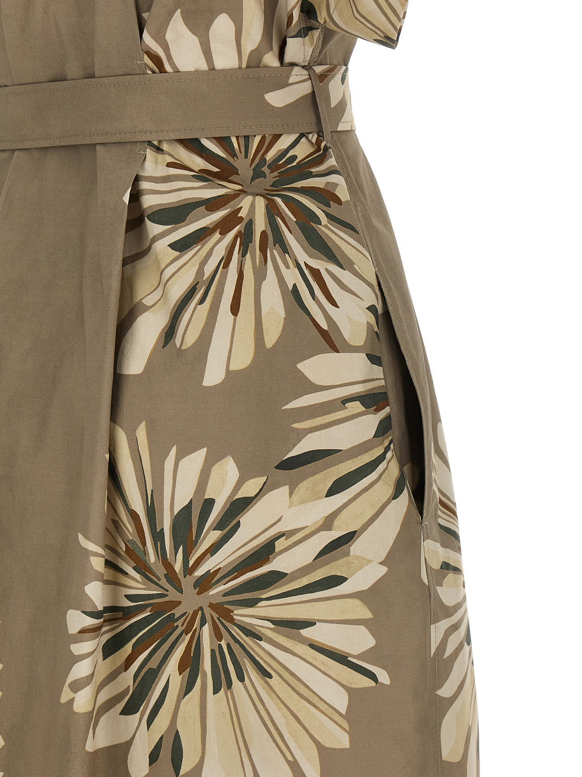 Brunello Cucinelli Bicolor Cotton Long Dress