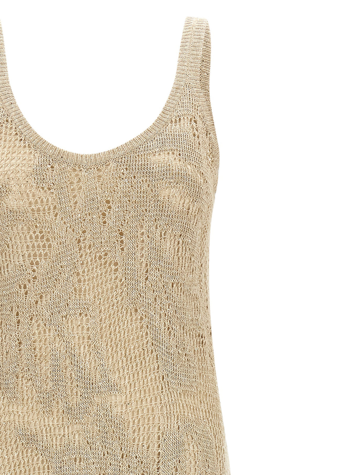 Brunello Cucinelli Beige Linen Long Dress for Women
