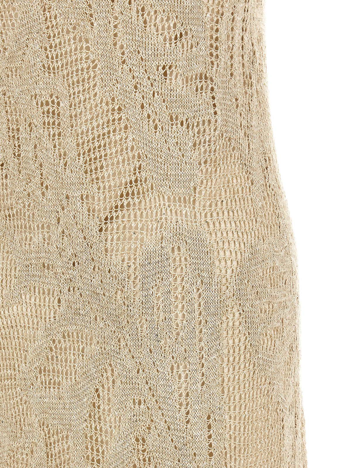 Brunello Cucinelli Beige Linen Long Dress for Women