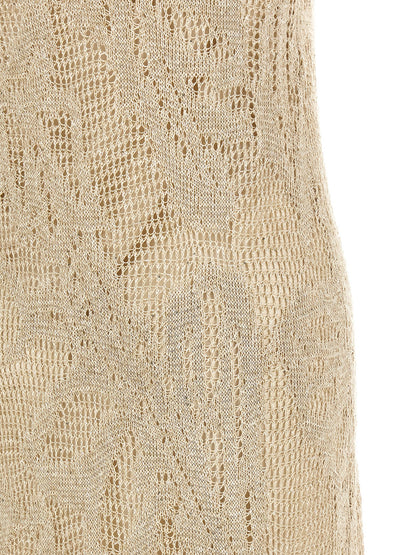Brunello Cucinelli Beige Linen Long Dress