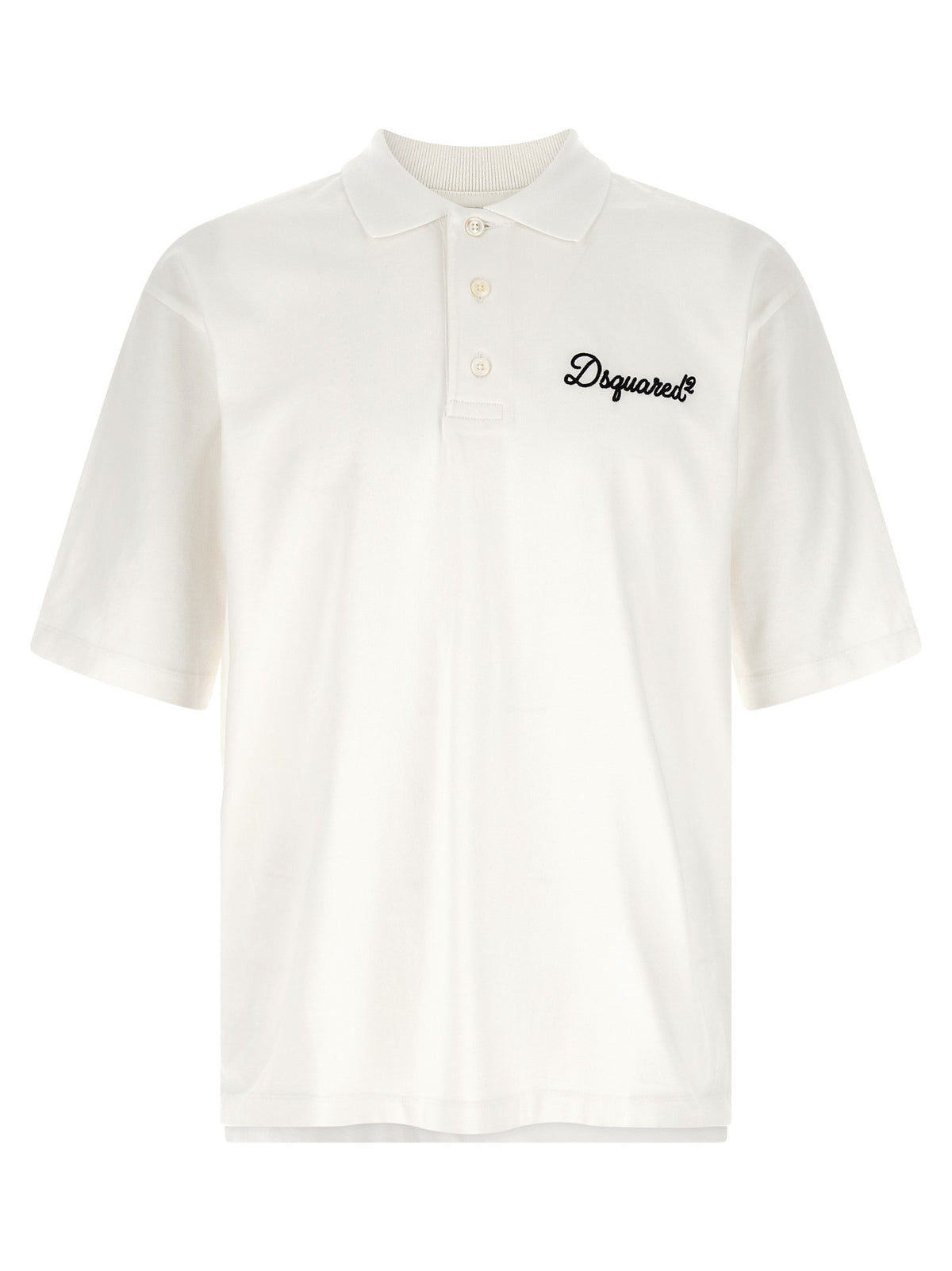 Polo en Coton Blanc Dsquared²