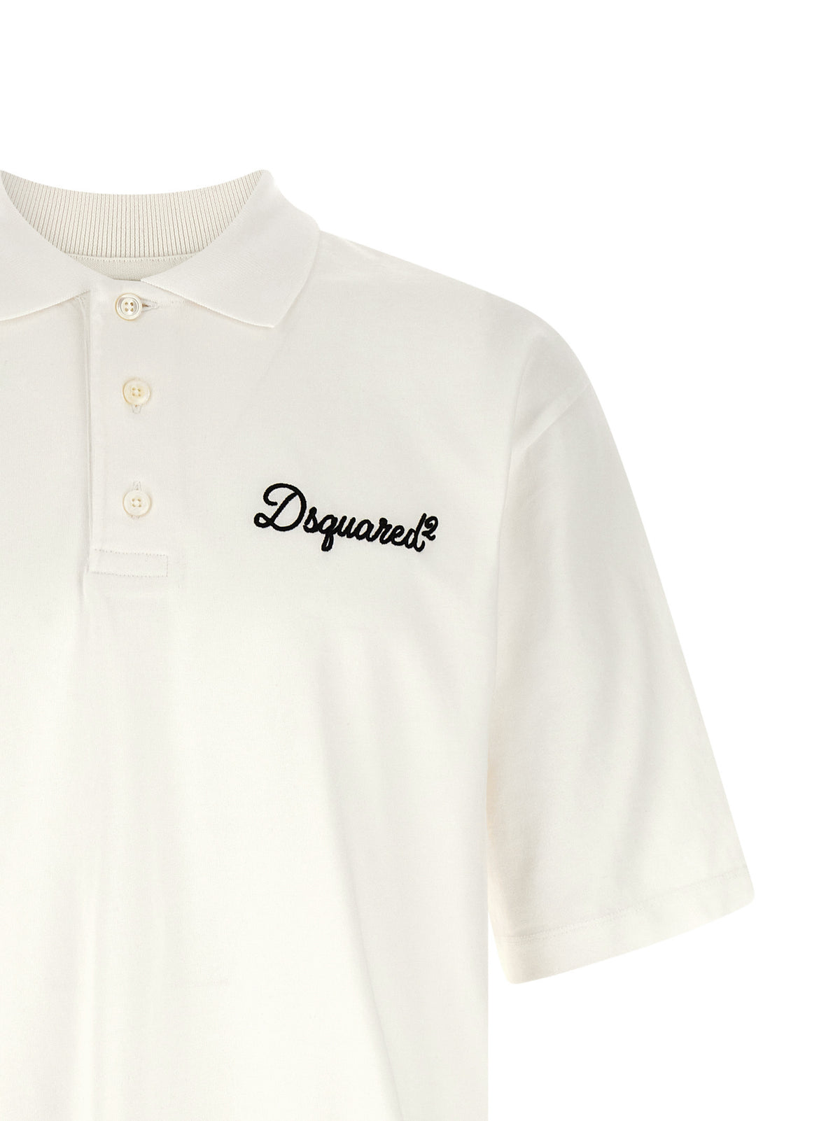 Polo en Coton Blanc Dsquared²