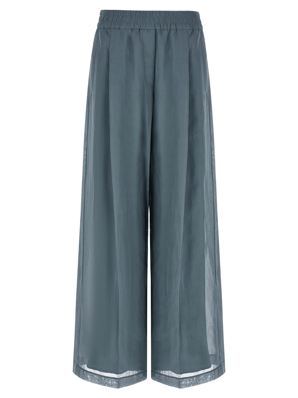 Pantalon décontracté Brunello Cucinelli en coton bleu