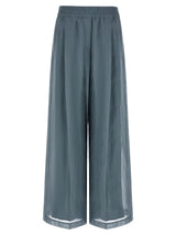 Pantalon décontracté Brunello Cucinelli en coton bleu