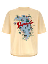 T-shirt en coton beige Dsquared²